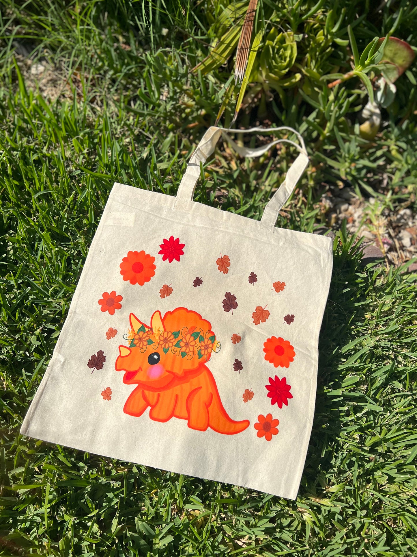 Tricera-boo tote bag