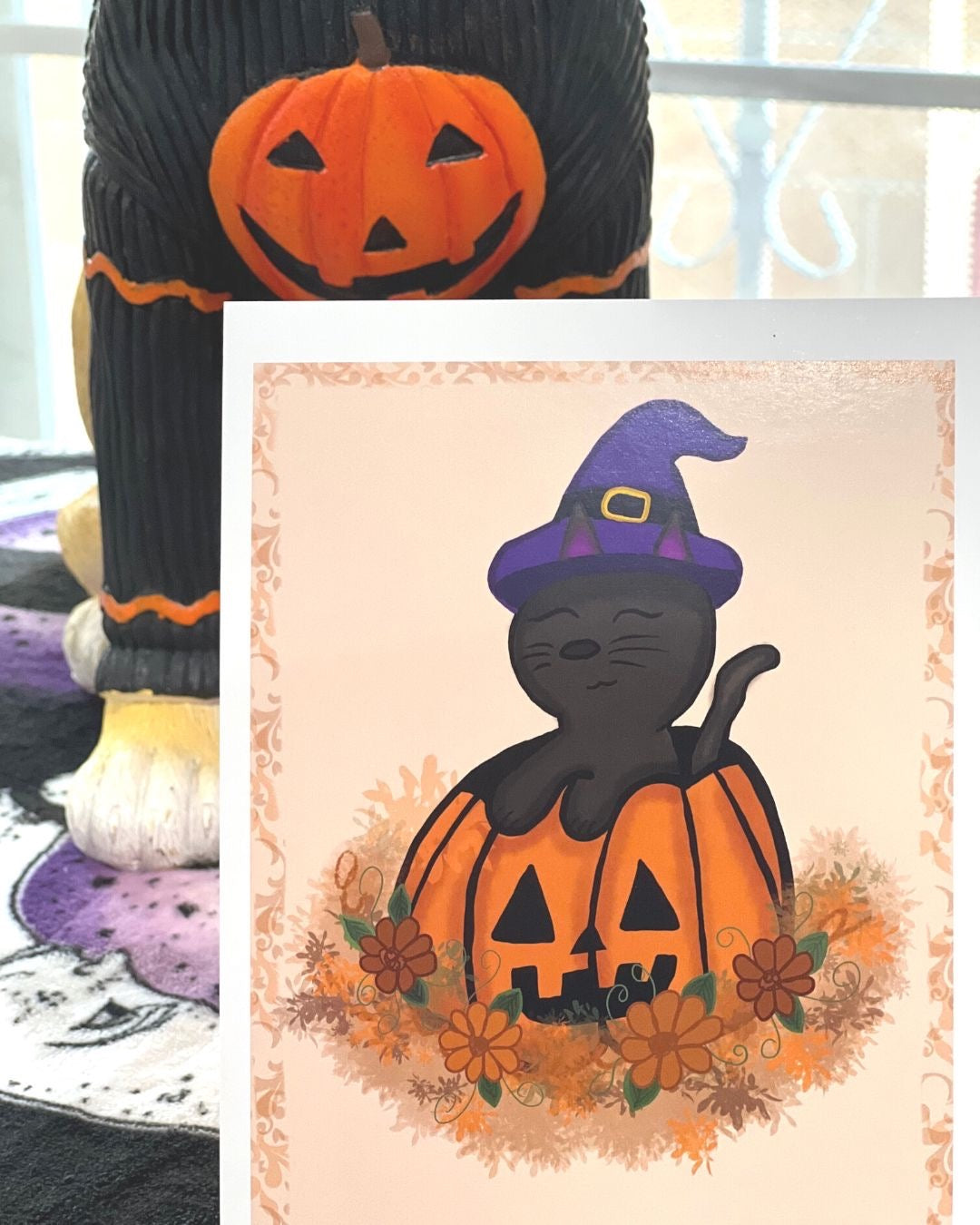 Pumpkin Kitty Print