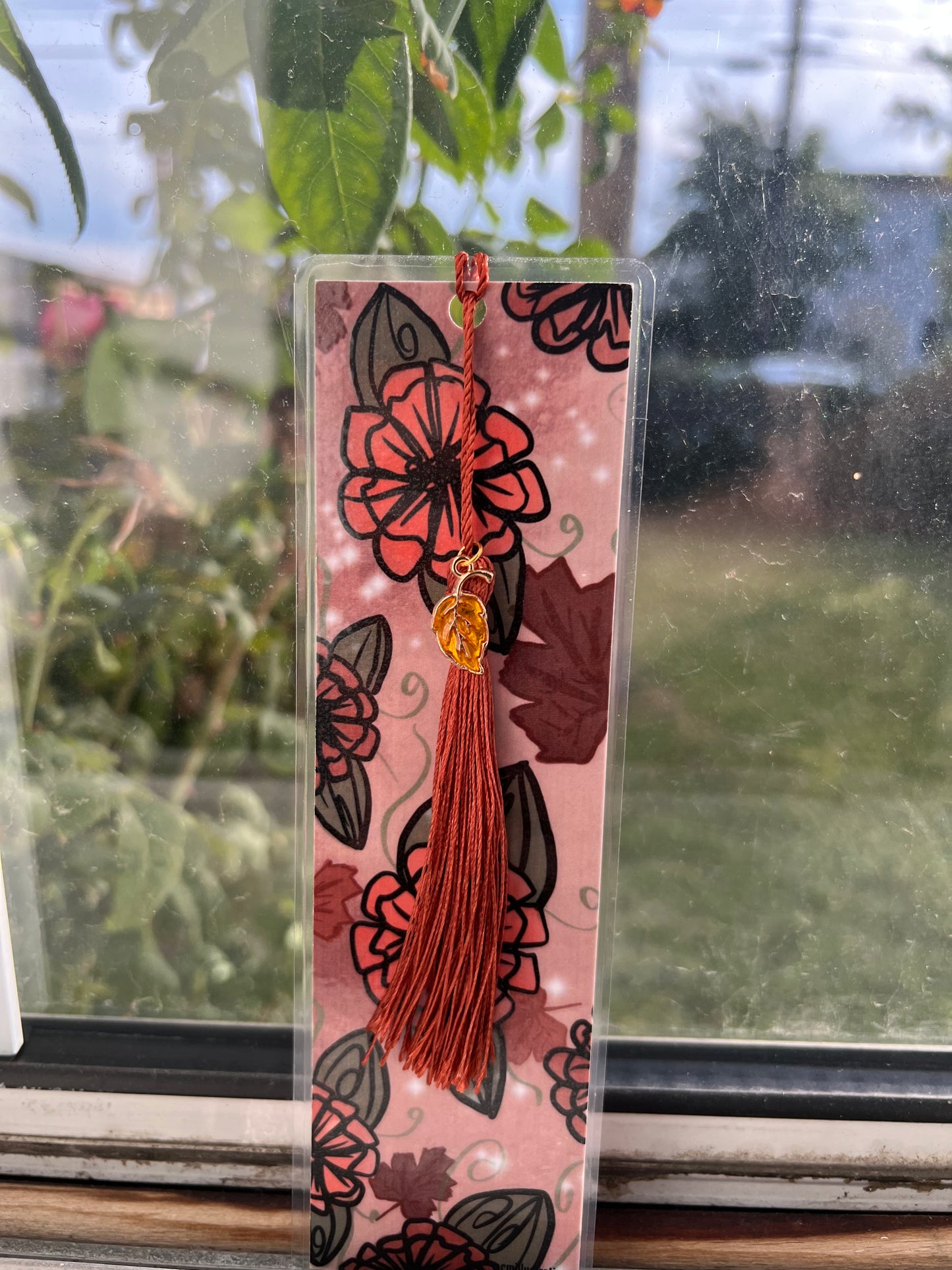 Fall Blooms Bookmark- WITH CHARM