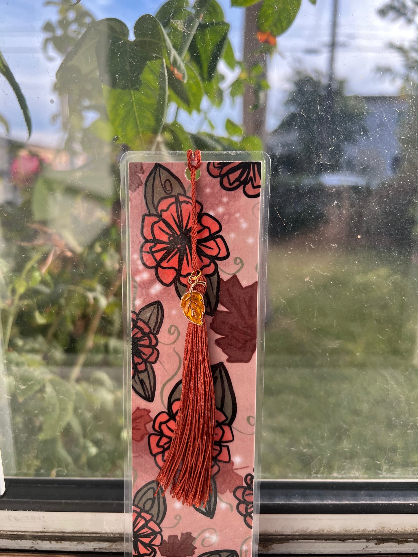Fall Blooms Bookmark- WITH CHARM
