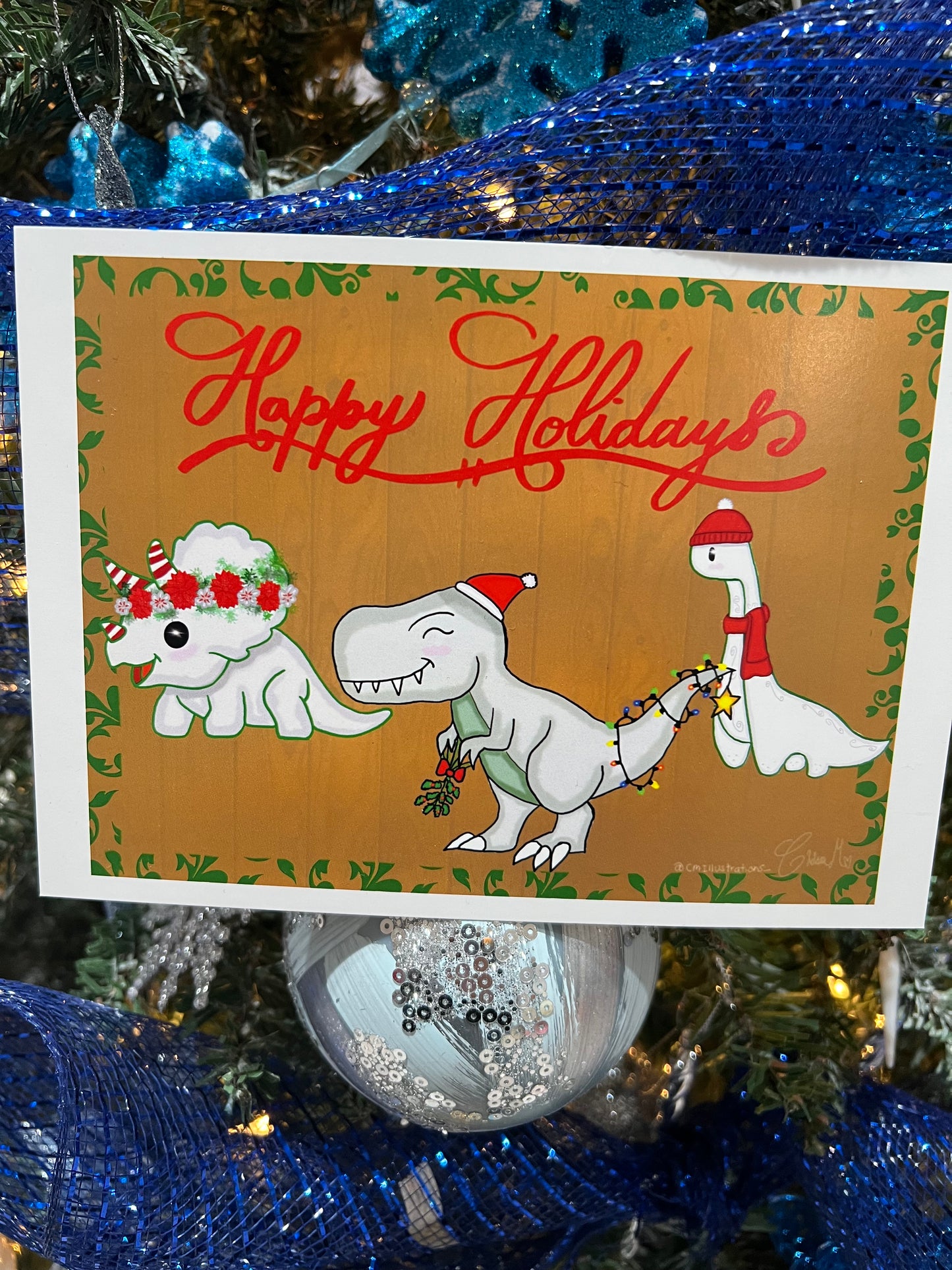 Jurassic Holiday Print