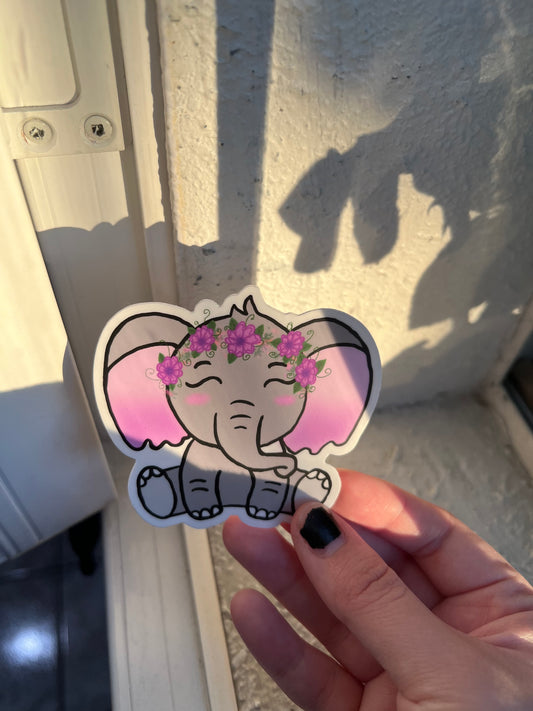 Luna the Elephant Sticker