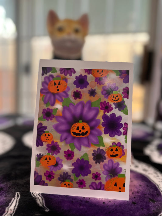 Halloween Time Flowers Print
