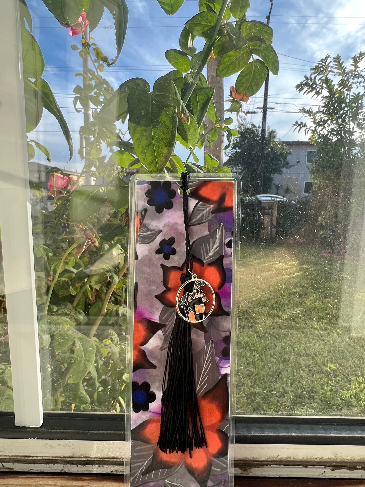 Spooky Blooms Bookmark- WITH CHARM