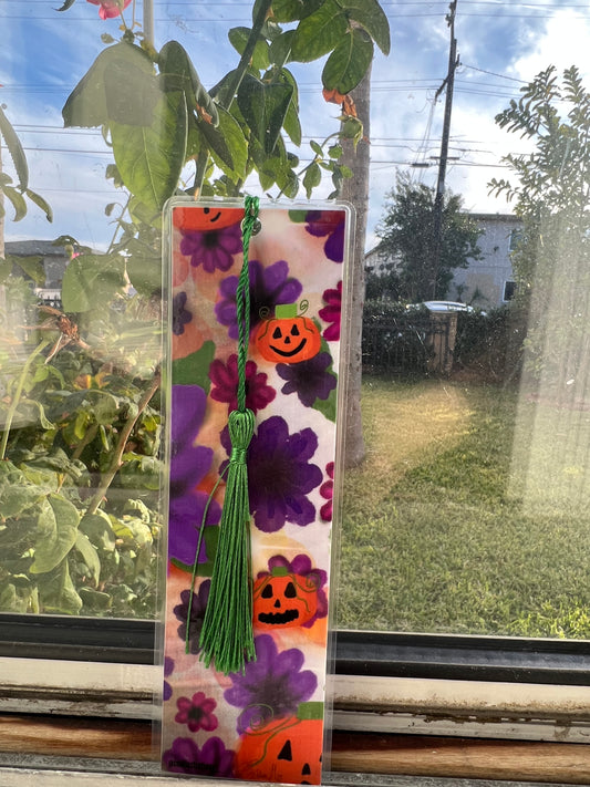Halloween time Flowers Bookmark- NO CHARM