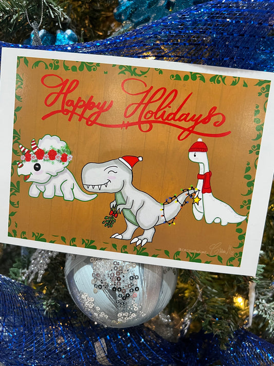Jurassic Holiday Print